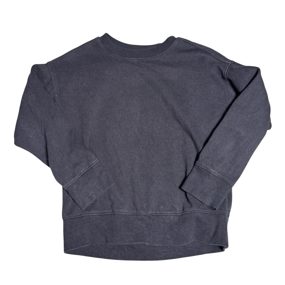 Athletic Works Kids Black Crewneck Sweatshirt Fleece Pullover Size M 8